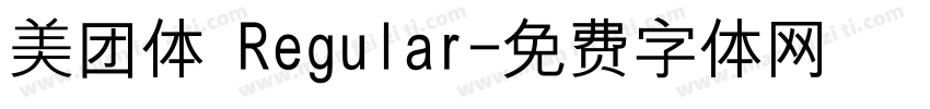 美团体 Regular字体转换
